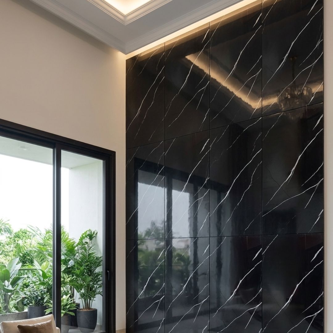Panel Decorativo Estilo Mármol Negro