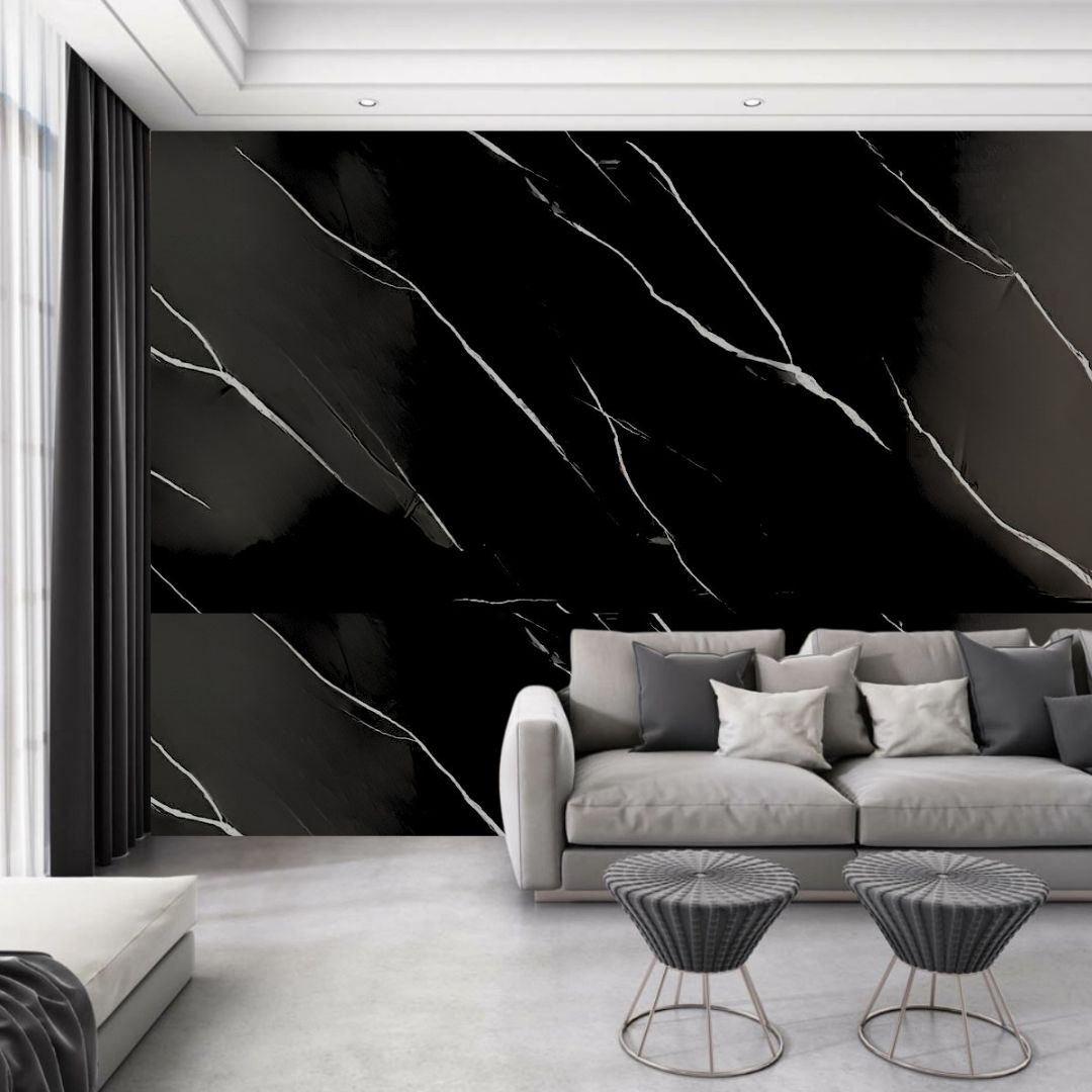 Panel Decorativo Estilo Mármol Negro - Imagen 2
