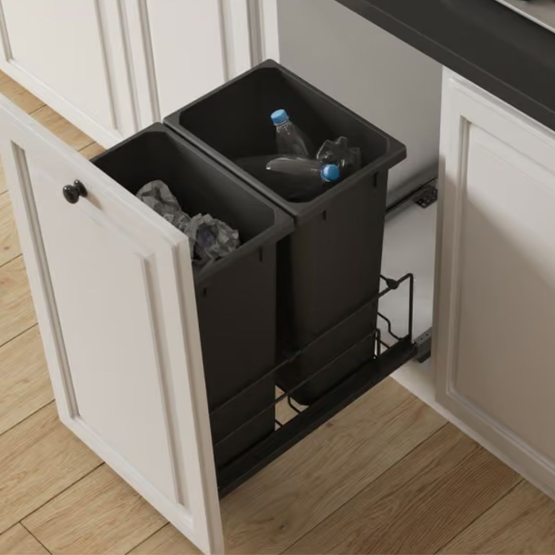 Bote de Basura Doble Gris 50QT Vauth Sagel - Imagen 2