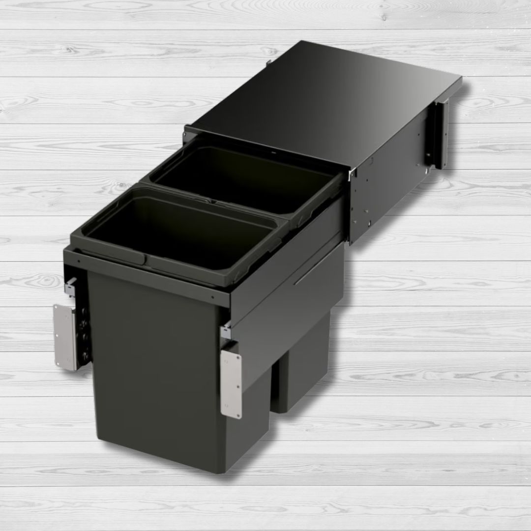 Bote de Basura Doble Gris Oscuro 31QT Vauth Sagel